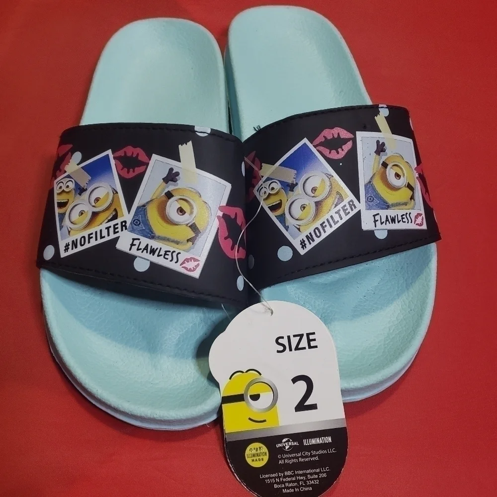 minions animated sandals for girls size 2